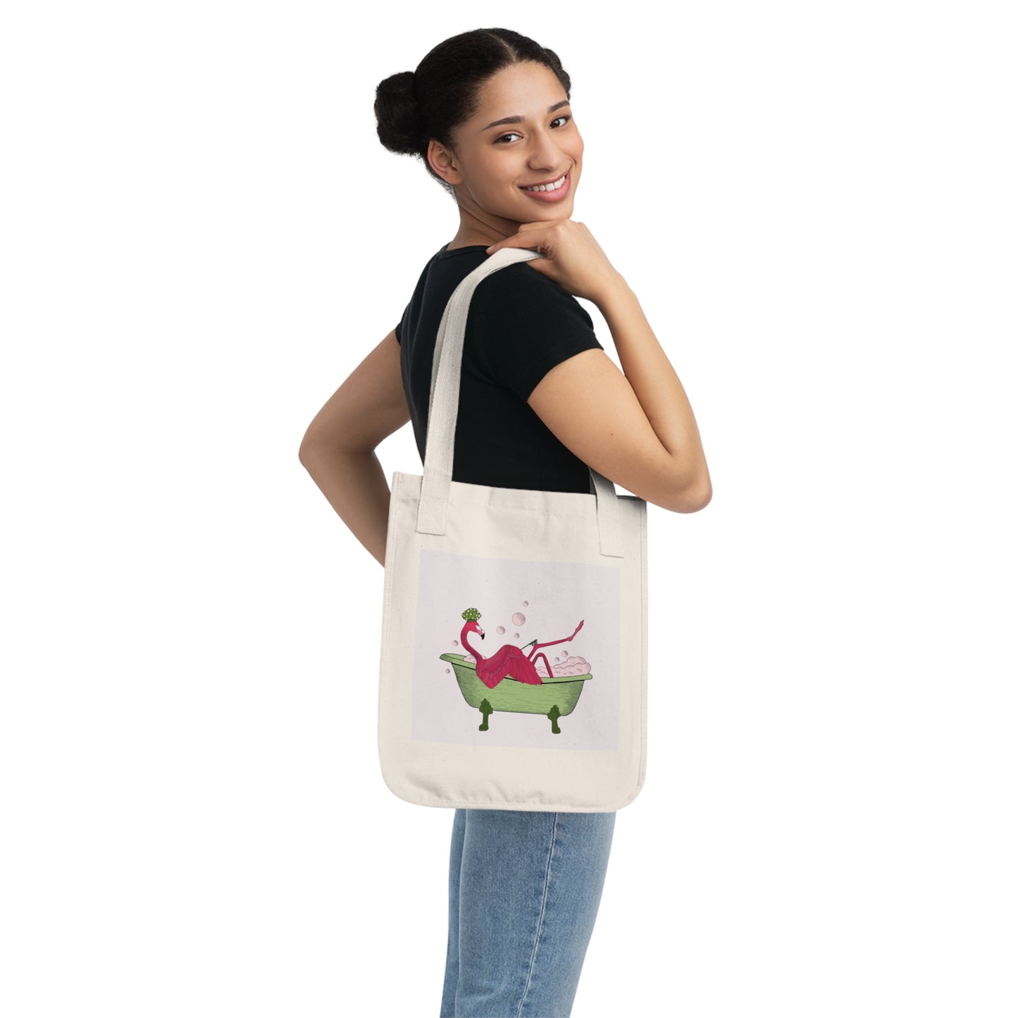 Organic Canvas Tote Bag - Self-care bath